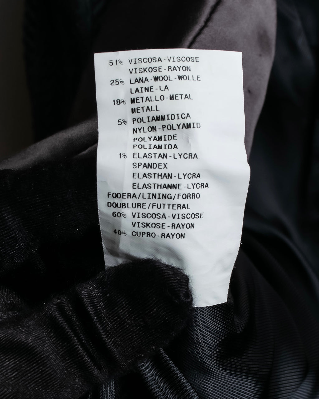 "ARMANI COLLEZIONI" Satin switch design knit tailored jacket