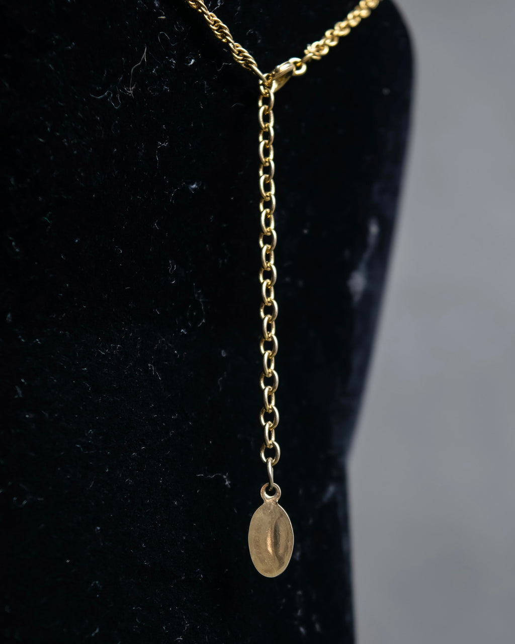 "VALENTINO" Smoky quartz teardrop design necklace