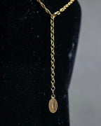 "VALENTINO" Smoky quartz teardrop design necklace