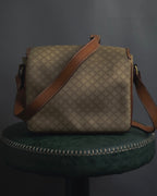 "CELINE" 80’s macadam canvas shoulder bag