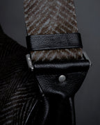 "JIL SANDER" Large flap design Harako leather shoulder bag