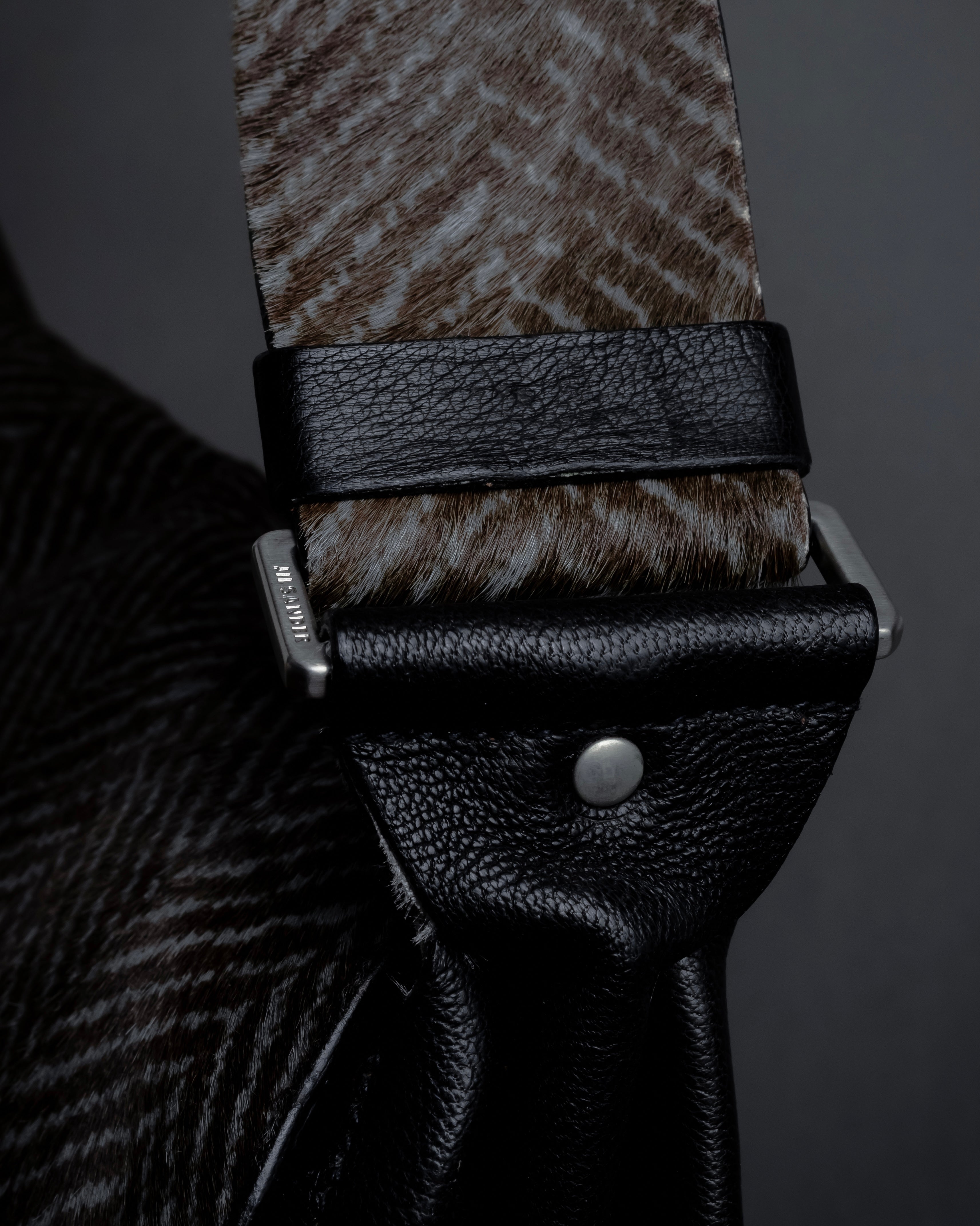 "JIL SANDER" Large flap design Harako leather shoulder bag