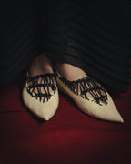 -SPECIAL- “JIL SANDER” 2020’s interwoven strap pointed-toe flat shoes