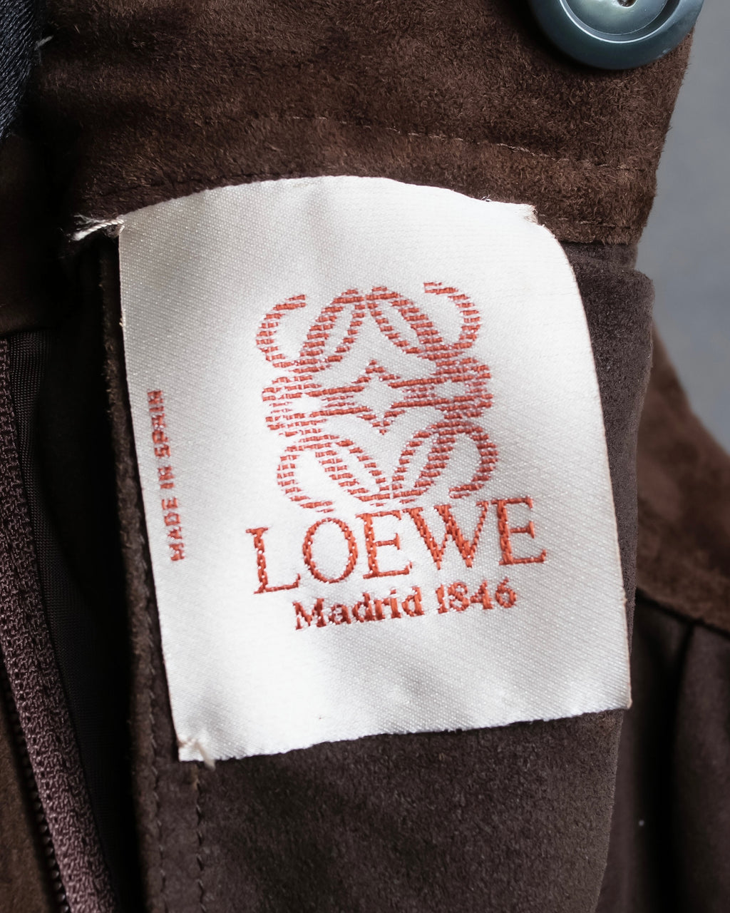 "LOEWE" Dark brown color gathered design wide pants