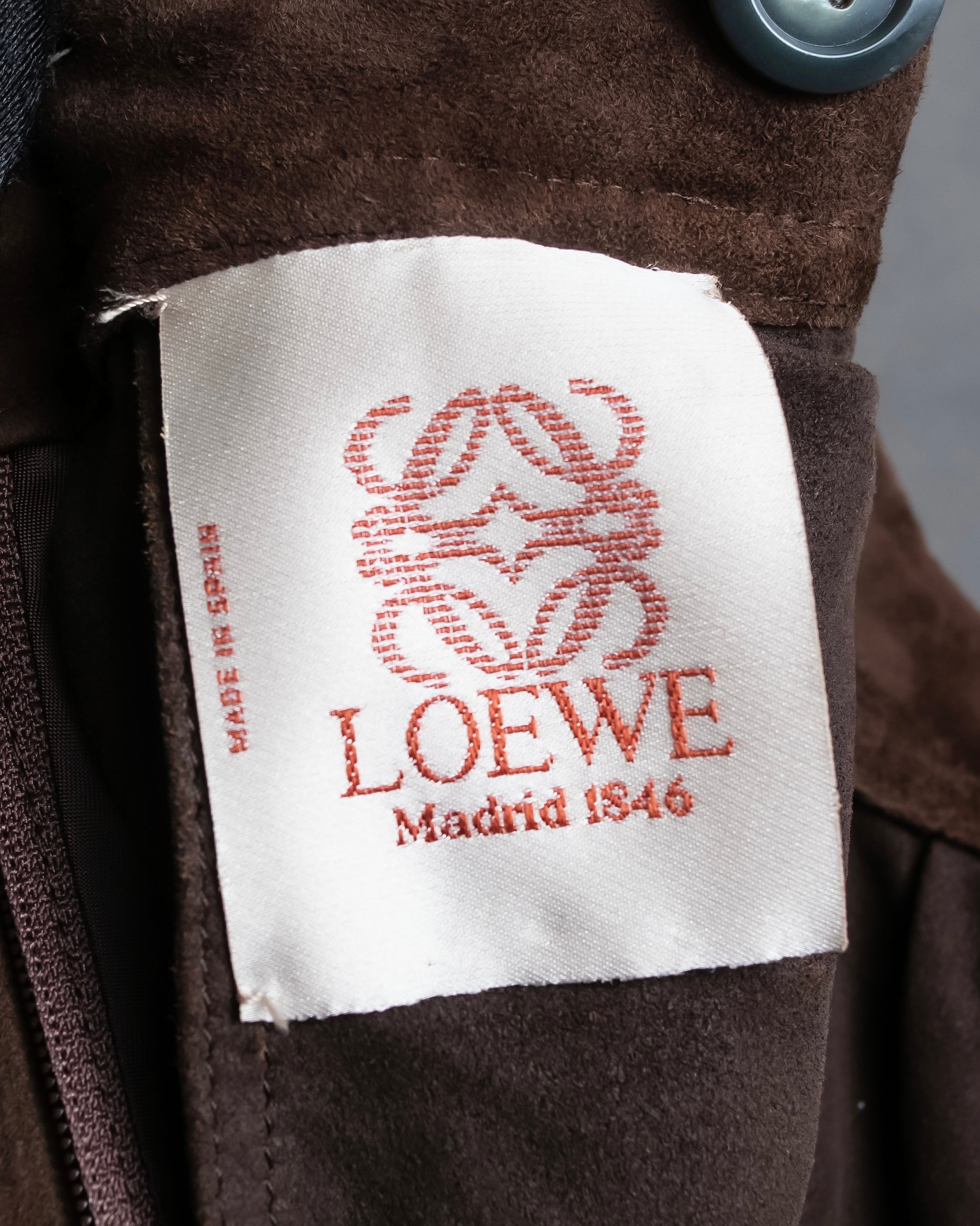 "LOEWE" Dark brown color gathered design wide pants