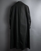 "Ground Y" 19AW Draping design cotton gabardine trench coat