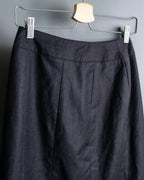 "CHANEL" Shadow stripe midi wrap skirt