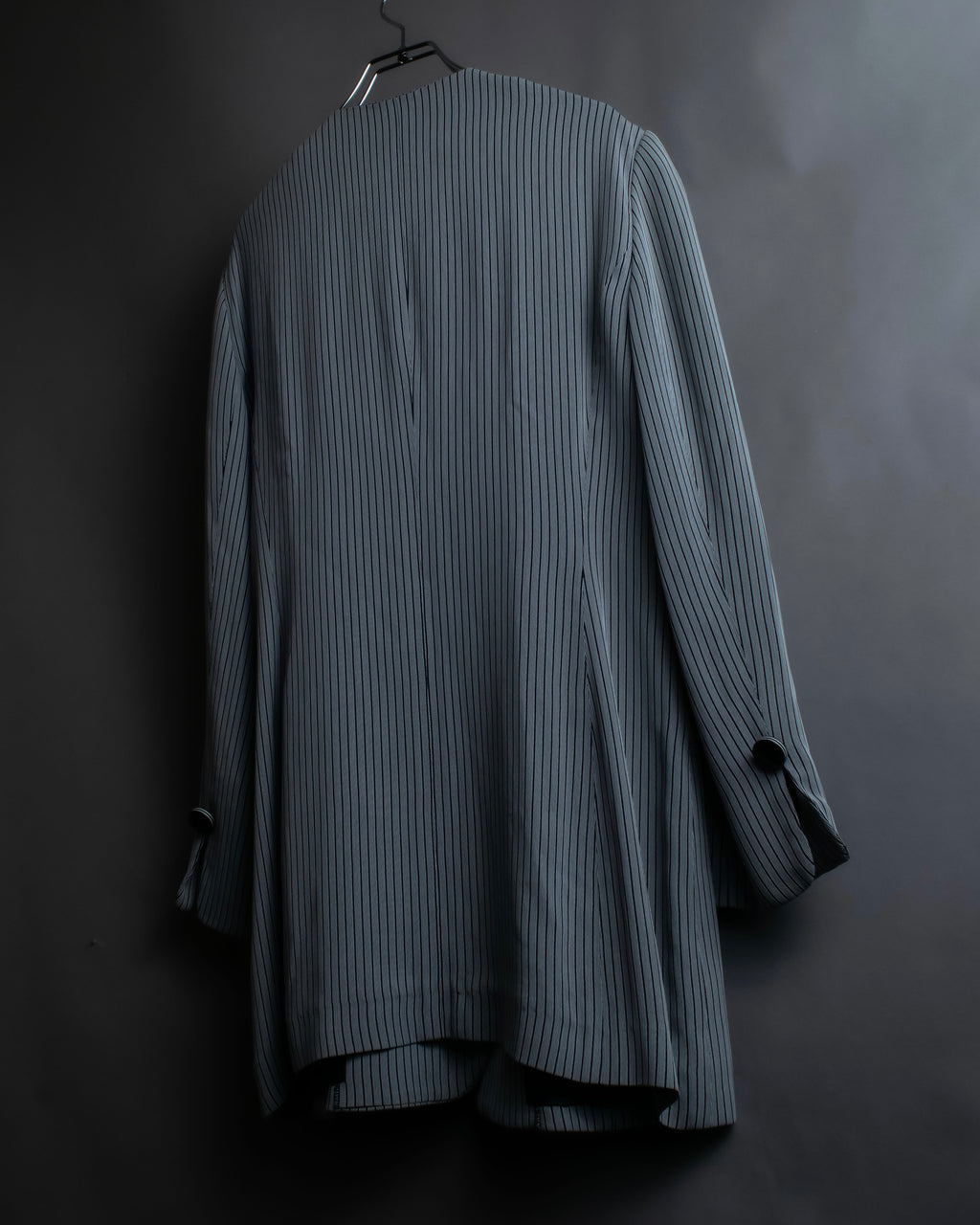"Christian Dior" Pinstripe collarless jacket
