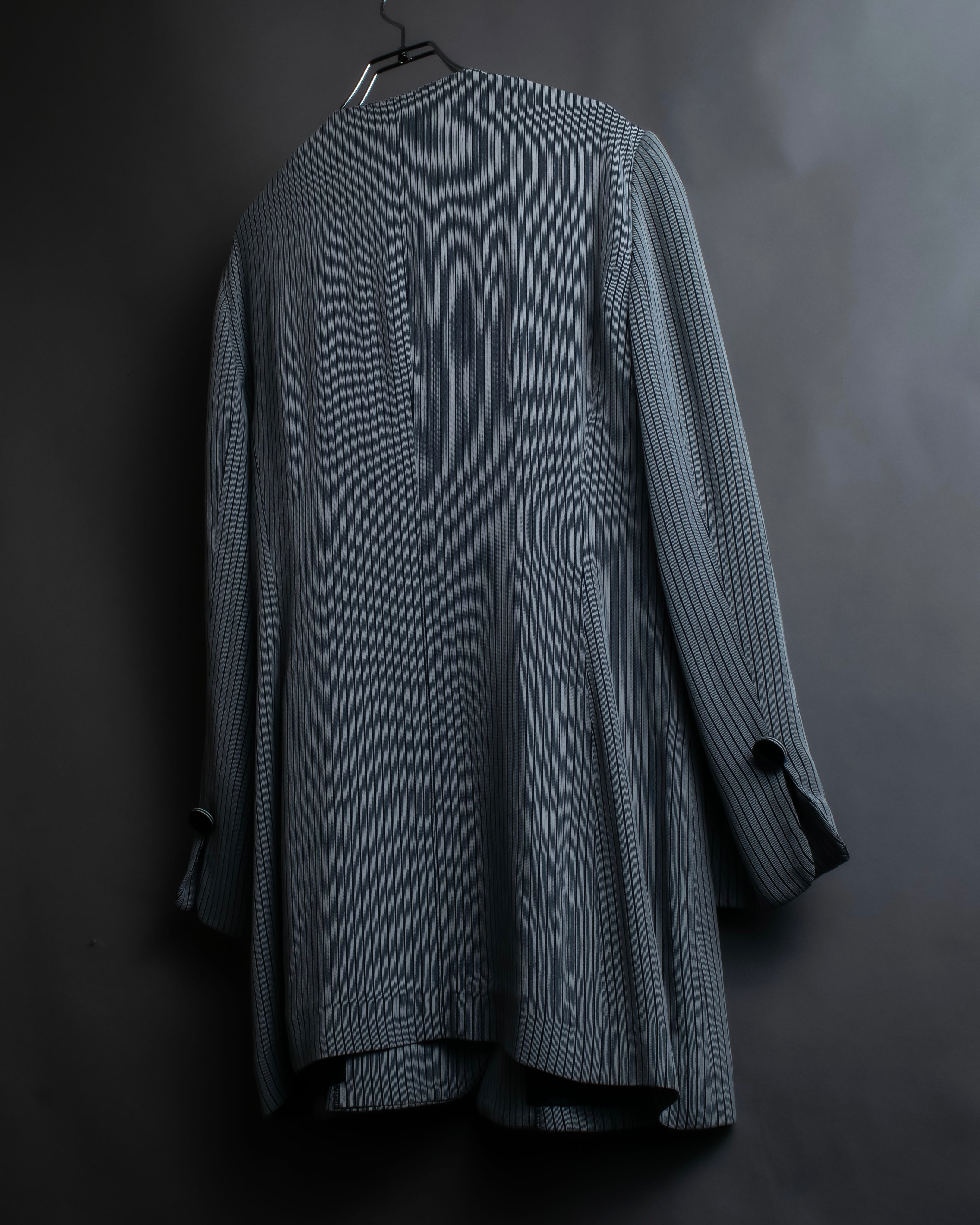 "Christian Dior" Pinstripe collarless jacket