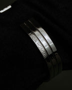 "DIOR HOMME" Logo engraved silver bangle
