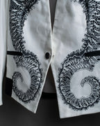 "HELMUT LANG" Seahorse motif design short jacket