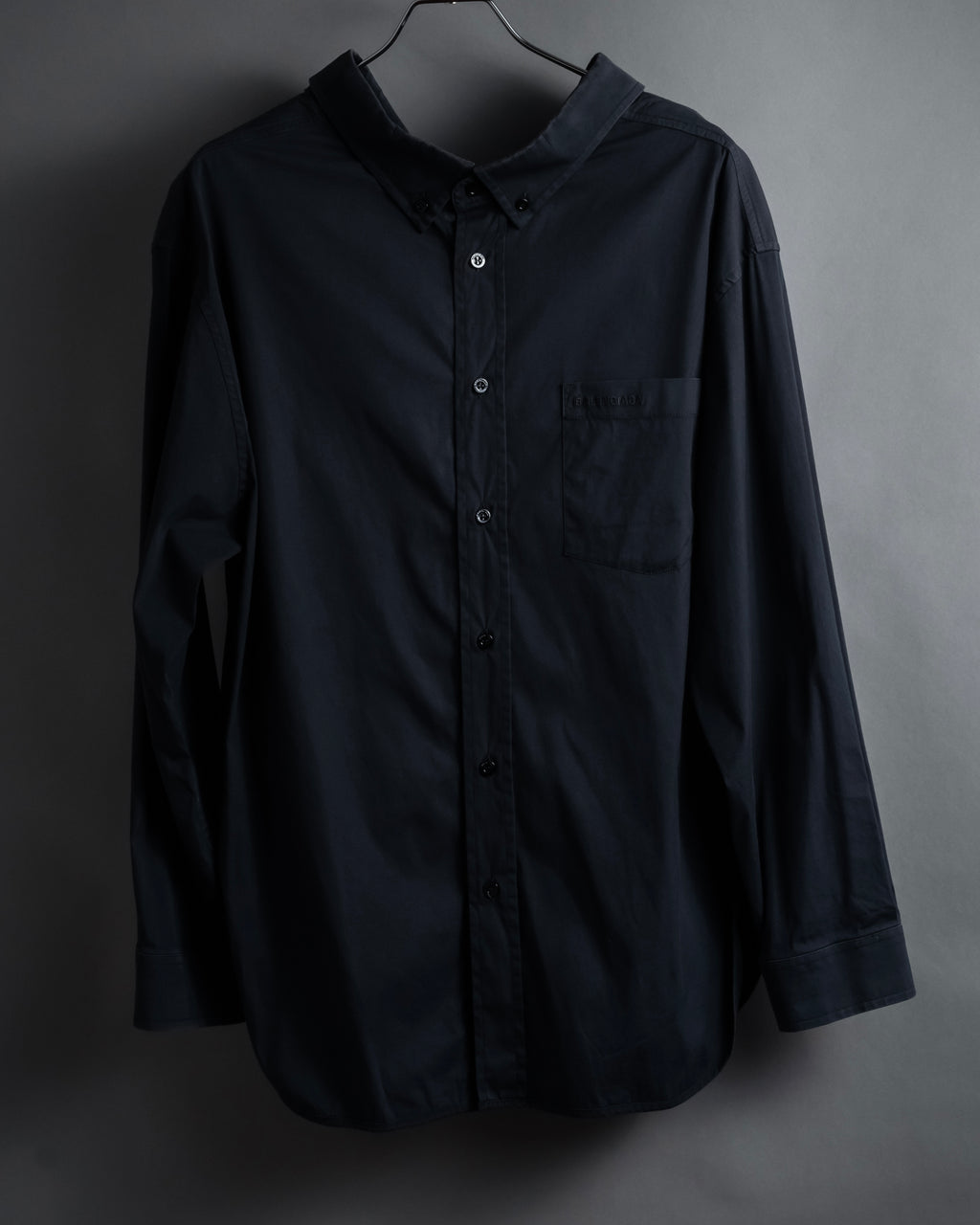 “BALENCIAGA” Button-down collar relaxed shirt