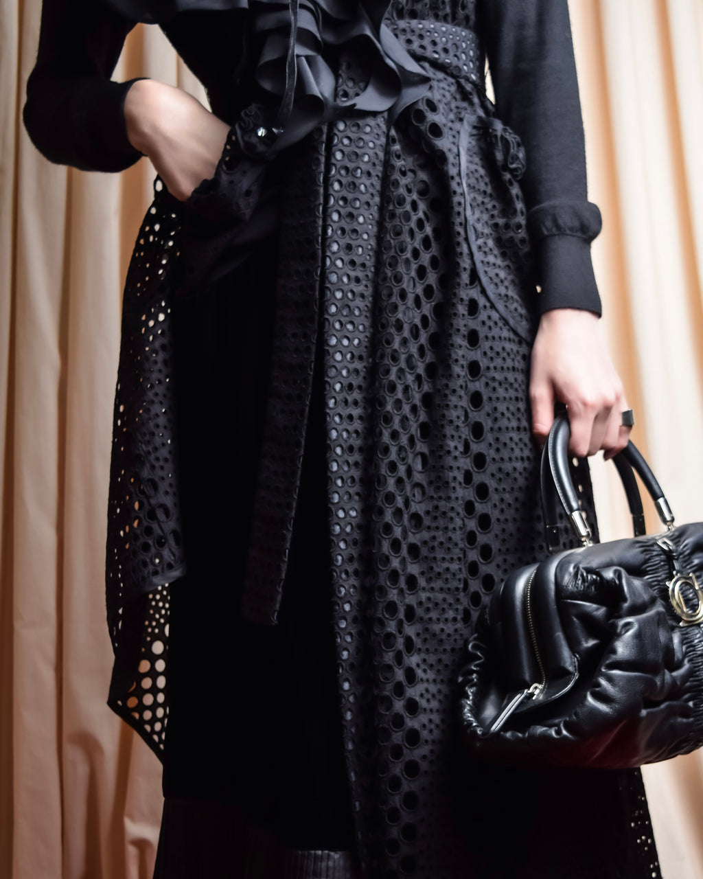 "NOKO OHNO" Layered organza frill embroidered dress