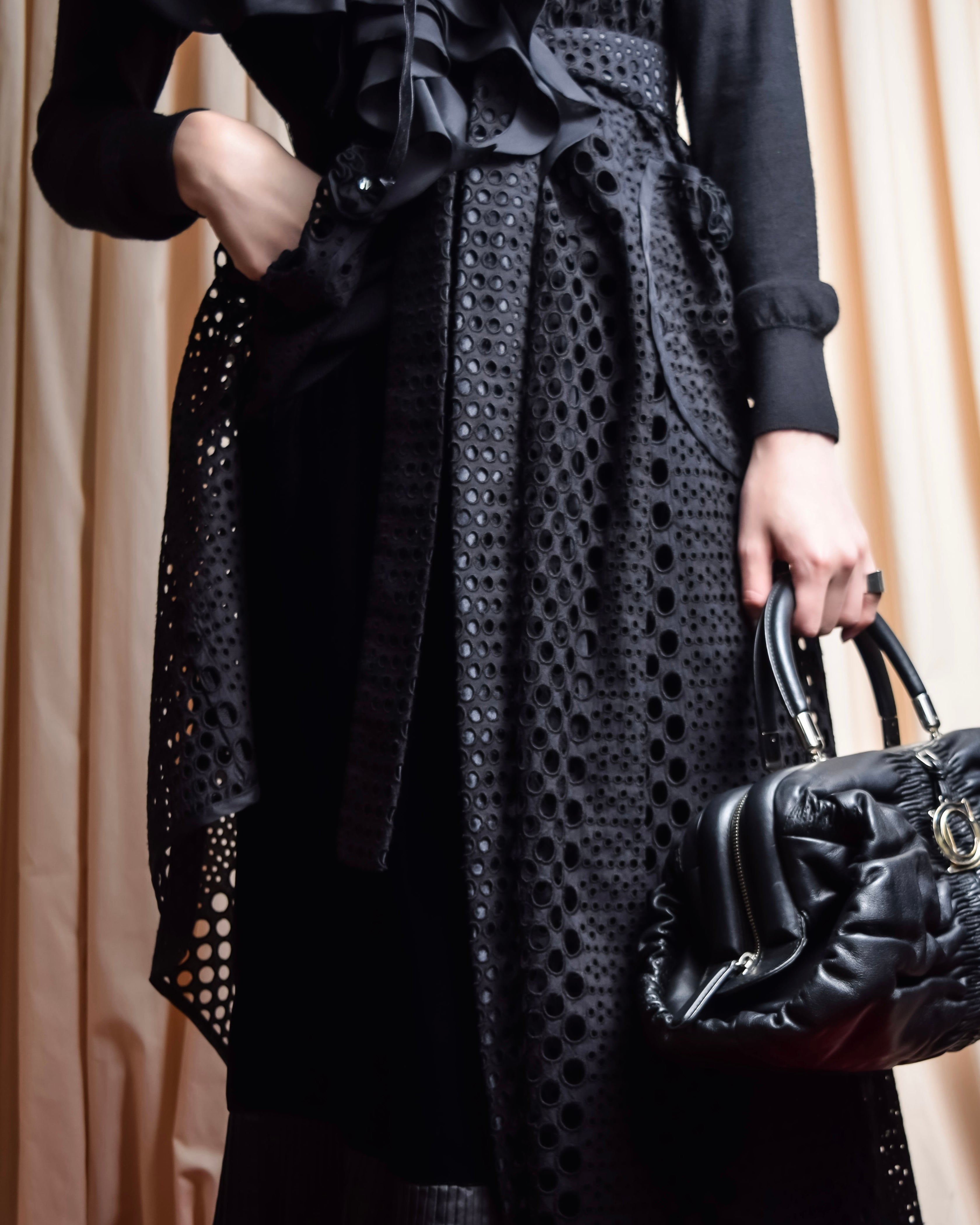 "NOKO OHNO" Layered organza frill embroidered dress