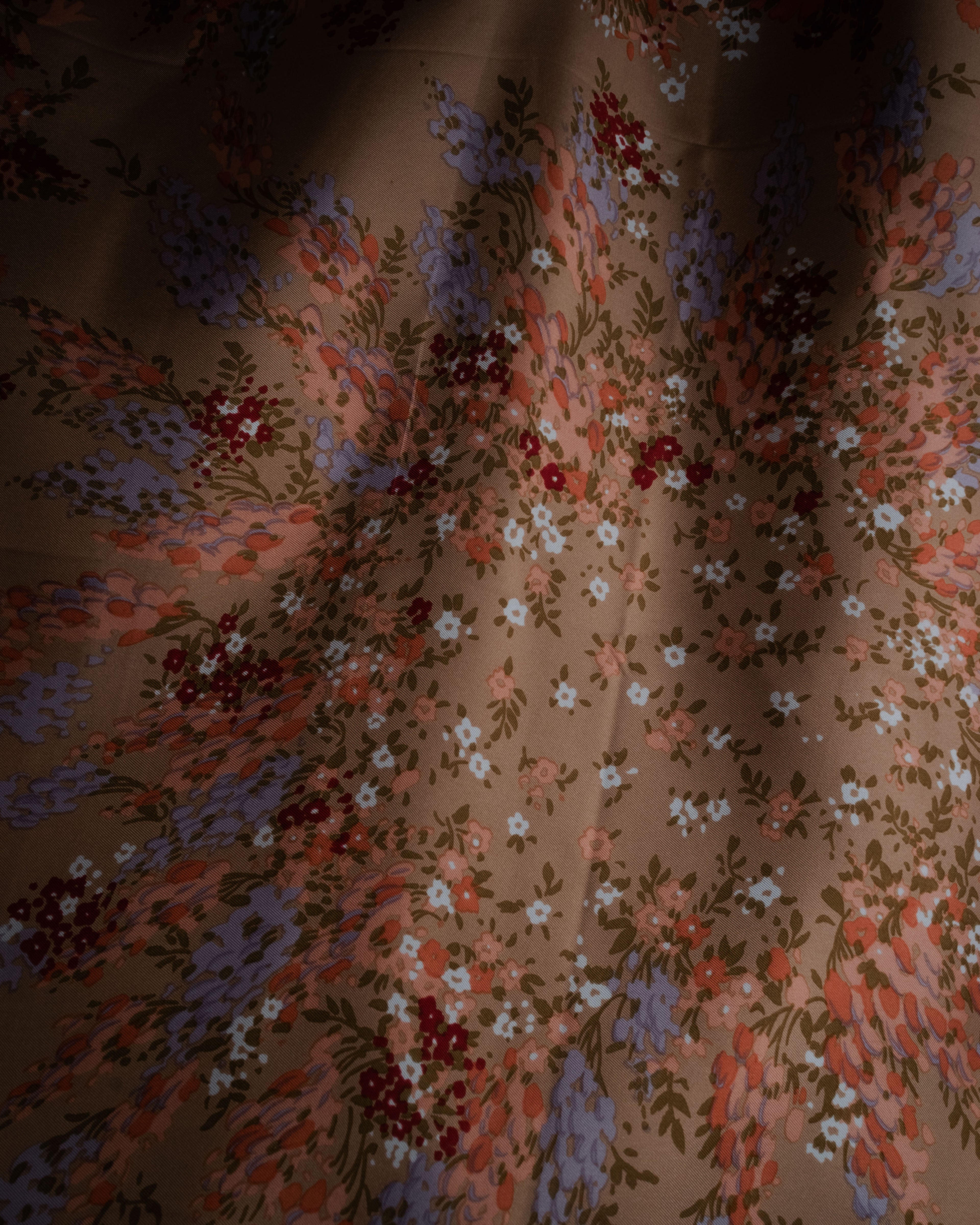 “Christian Dior” 1970’s-1980’s Floral print silk scarf