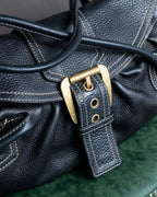 "CELINE" Gold buckle design large shoe bag shoulder bag