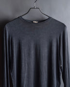 "HERMES" Margiela period Blue-grayish tone draped silk pullover