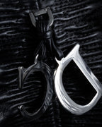 "Christian Dior" CD motif charm design gathered leather hand bag