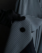 "Christian Dior" Pinstripe collarless jacket