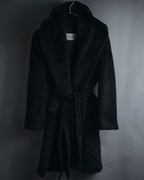 Max Mara 00年代-10年代系带羊驼毛绒毛连帽大衣