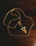 "Christian Dior" 1974 Sculptural black pendant necklace