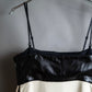 "LOEWE" Leather body bicolor unisex design camisole