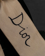 "Christian Dior" Iconic motif silk twilly scarf