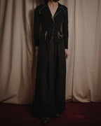 "Donna Karan" Contrast piped tailored jacket