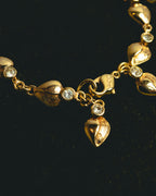 "Christian Dior" 80's-90's Sculptural leaf charm bracelet