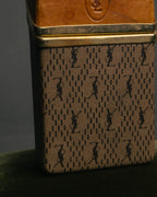 "Yves Saint Laurent" 70's-80's Vintage monogram canvas leather cigarette case