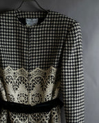 "Valentino Garavani" Houndstooth pattern lace velvet design set up