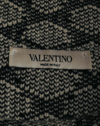 "VALENTINO" 20's Oversized diamond jacquard turtleneck knit sweater