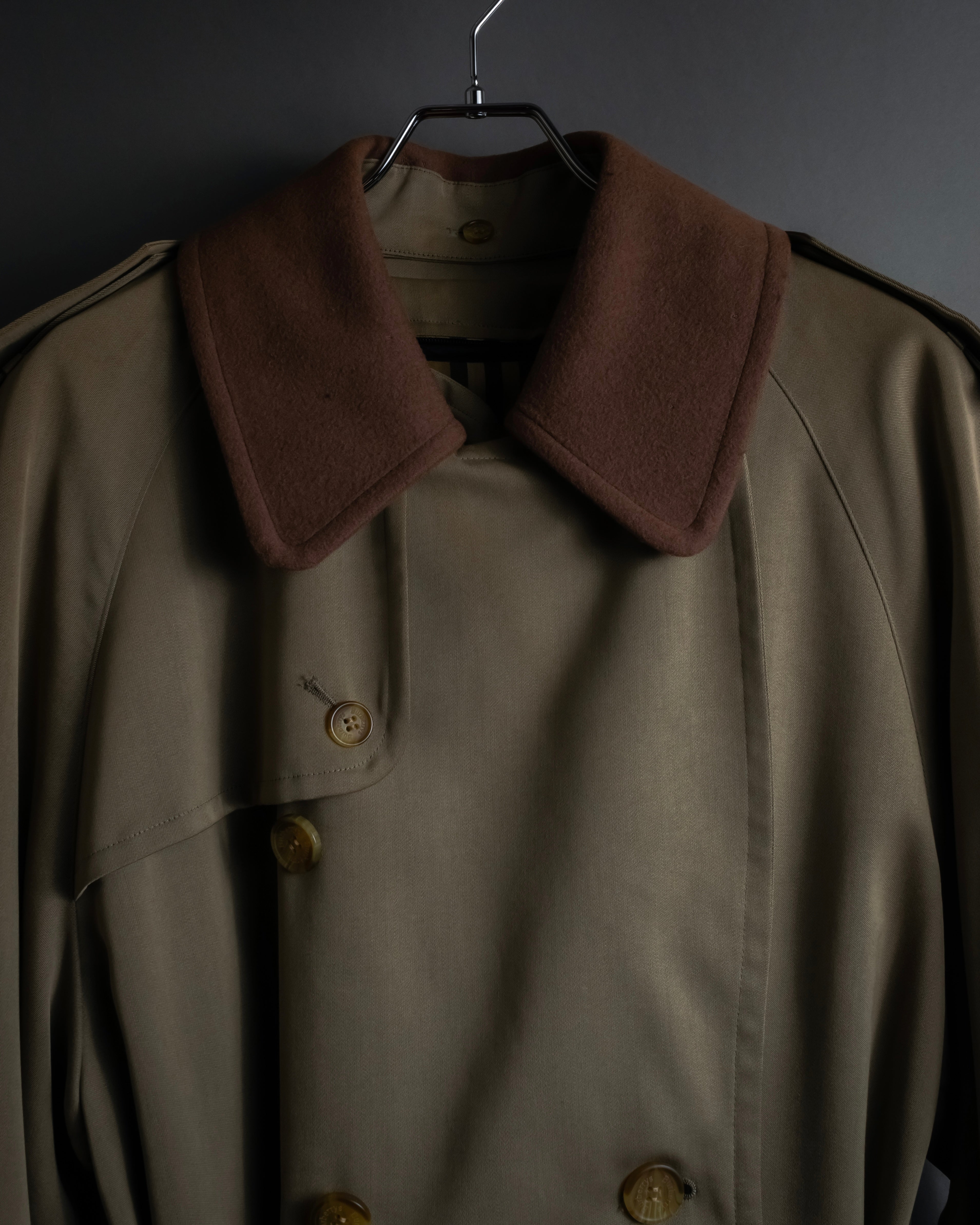 -SPECIAL- "Burberrys" 90's Collar switching two-tone trench coat
