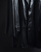 "Salvatore Ferragamo" Straight silhouette leather tailored jacket