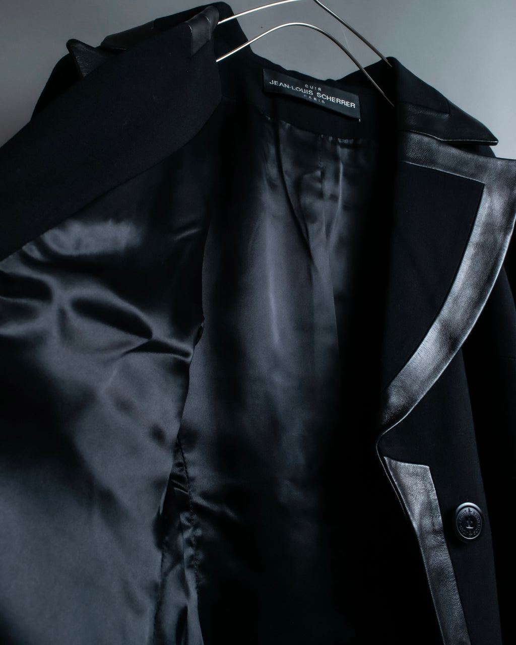 "JEAN-LOUIS SCHERRER" tailored leather lapel jacket