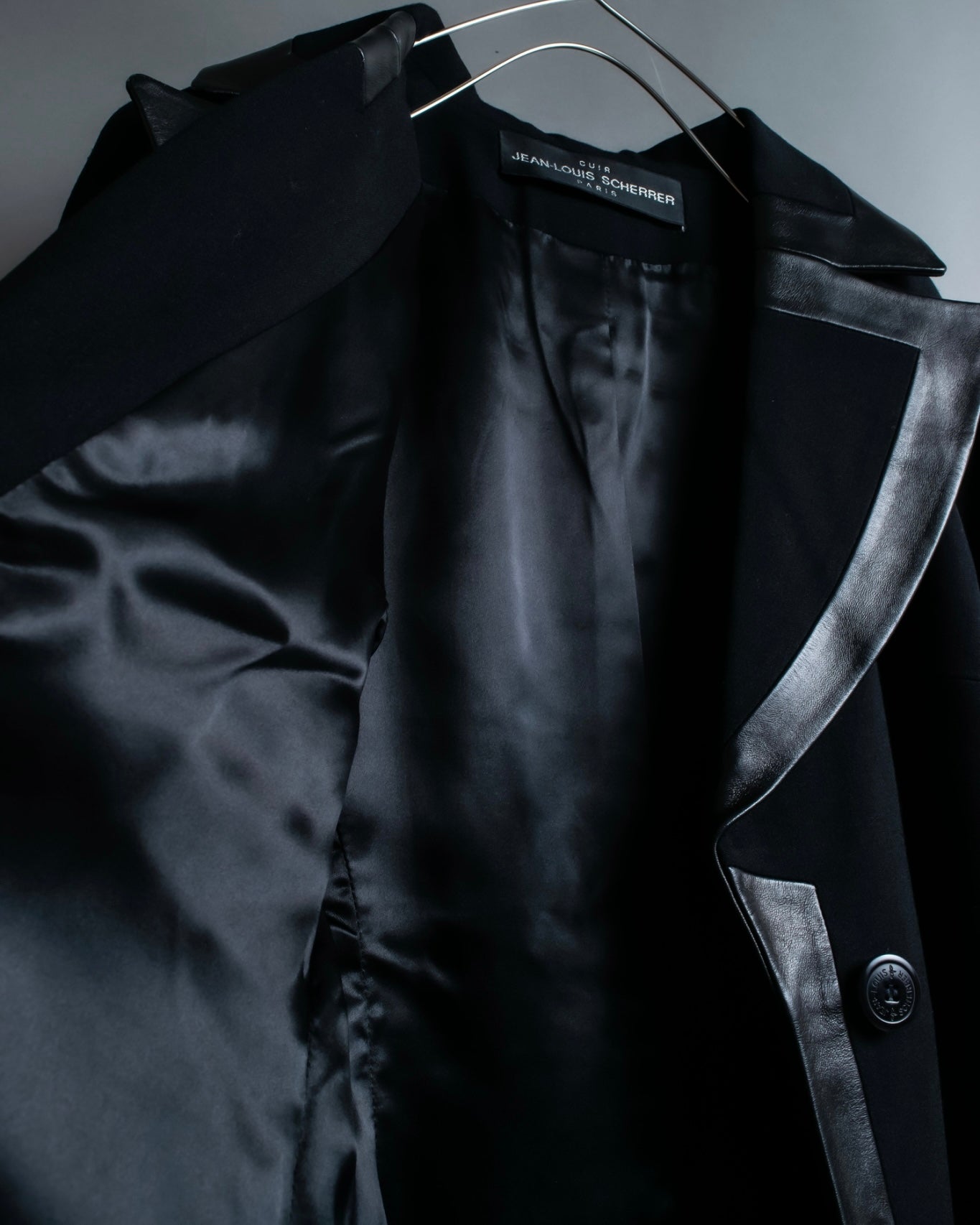 "JEAN-LOUIS SCHERRER" tailored leather lapel jacket