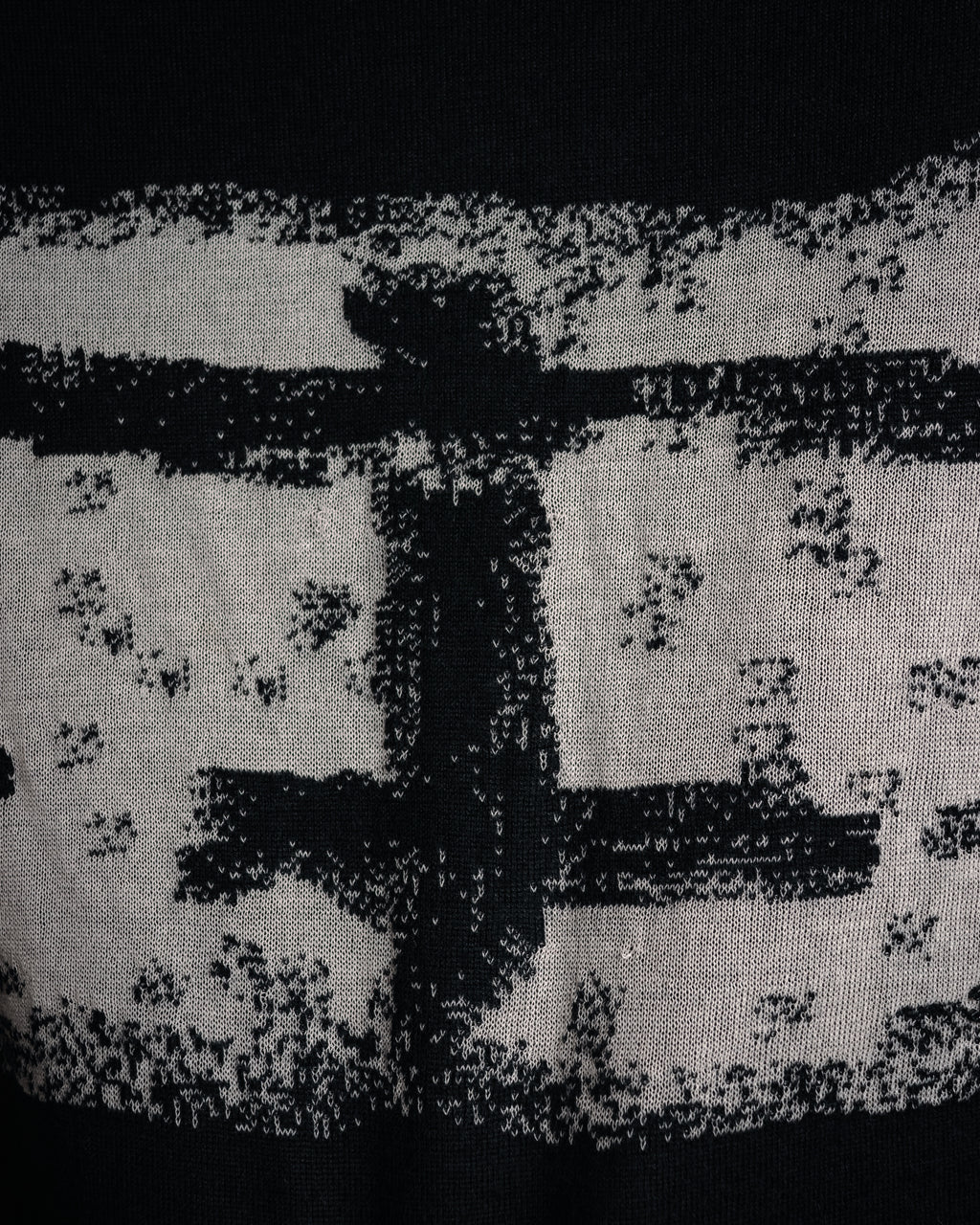 “CHANEL” 90’s-00’s Abstract grid knit top