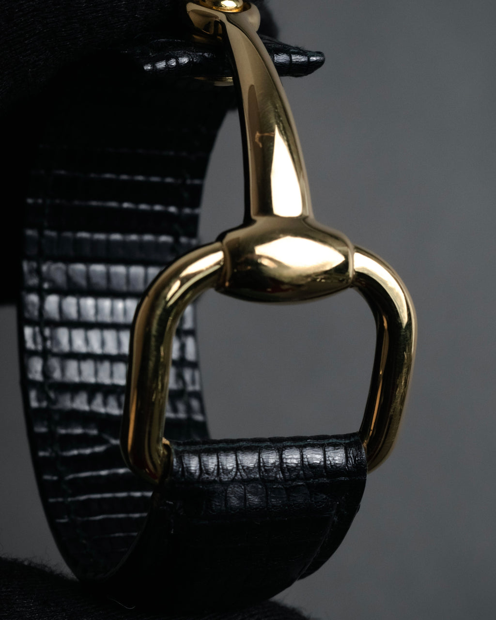 “GUCCI” 90’s-00’s Lizard horsebit bracelet