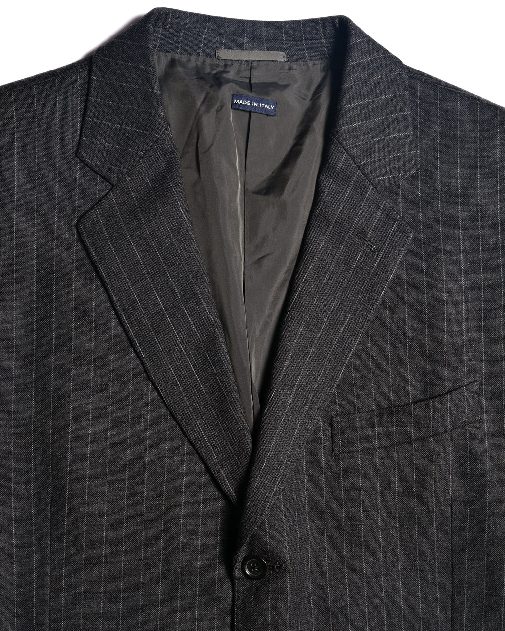 GIORGIO ARMANI/ Oversized Stripe Single Breasted 3B Tailored Jacket Gray