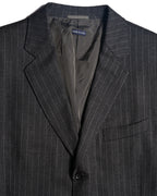 GIORGIO ARMANI/ Oversized Stripe Single Breasted 3B Tailored Jacket Gray