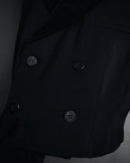 "tricot COMME des GARÇONS"
1989 Velvet-collared double-breasted tailored vest