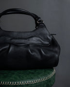 "Salvatore Ferragamo" Gancini motif gathered design leather bag