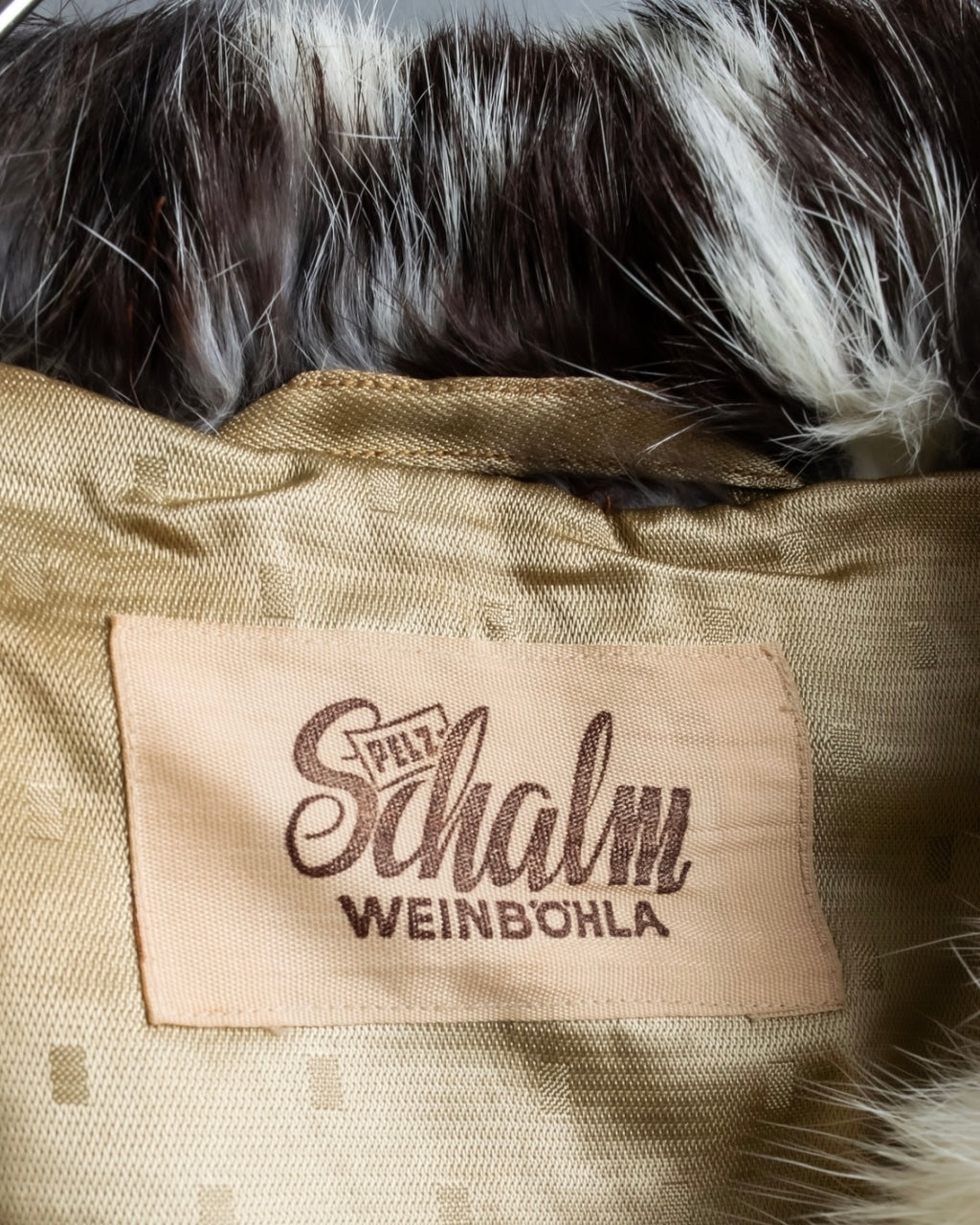 Vintage 100% real rabbit fur long coat