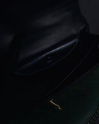 -SPECIAL- "HERMES" 60’s early sandrine box dark blue calf bit bag