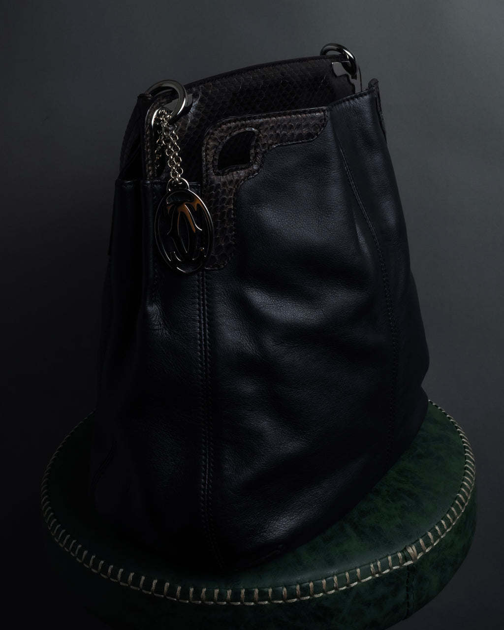 "Cartier" Marcello de Cartier python leather combination bag
