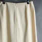 "HERMES" 100% wool ivory color flare skirt