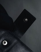 "YVES SAINT LAURENT" Stud-embellished monogram bi-fold wallet