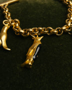 "Salvatore Ferragamo" 80's-90's Playful winter charm bracelet