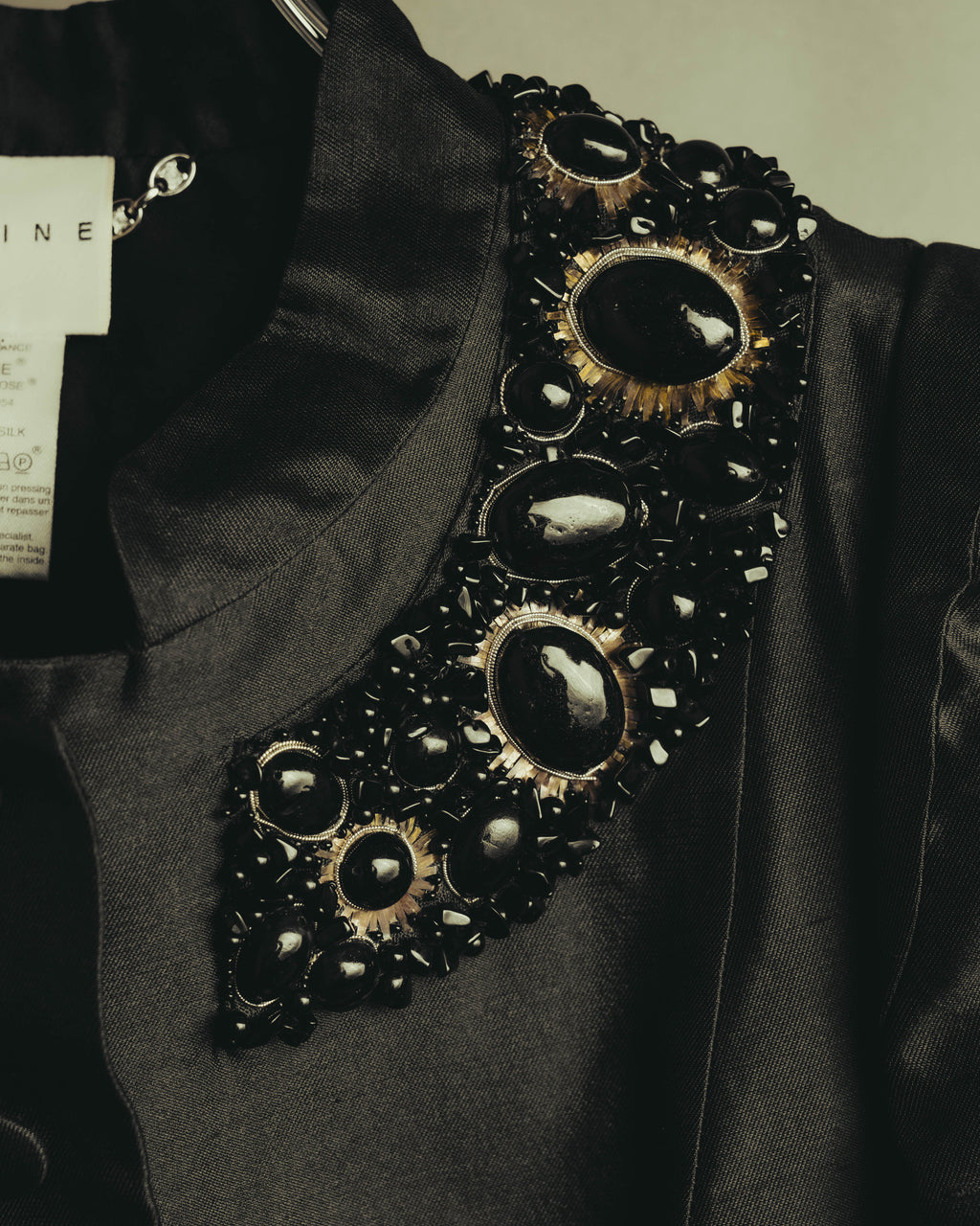 "CELINE" 00's Embellished silk coat