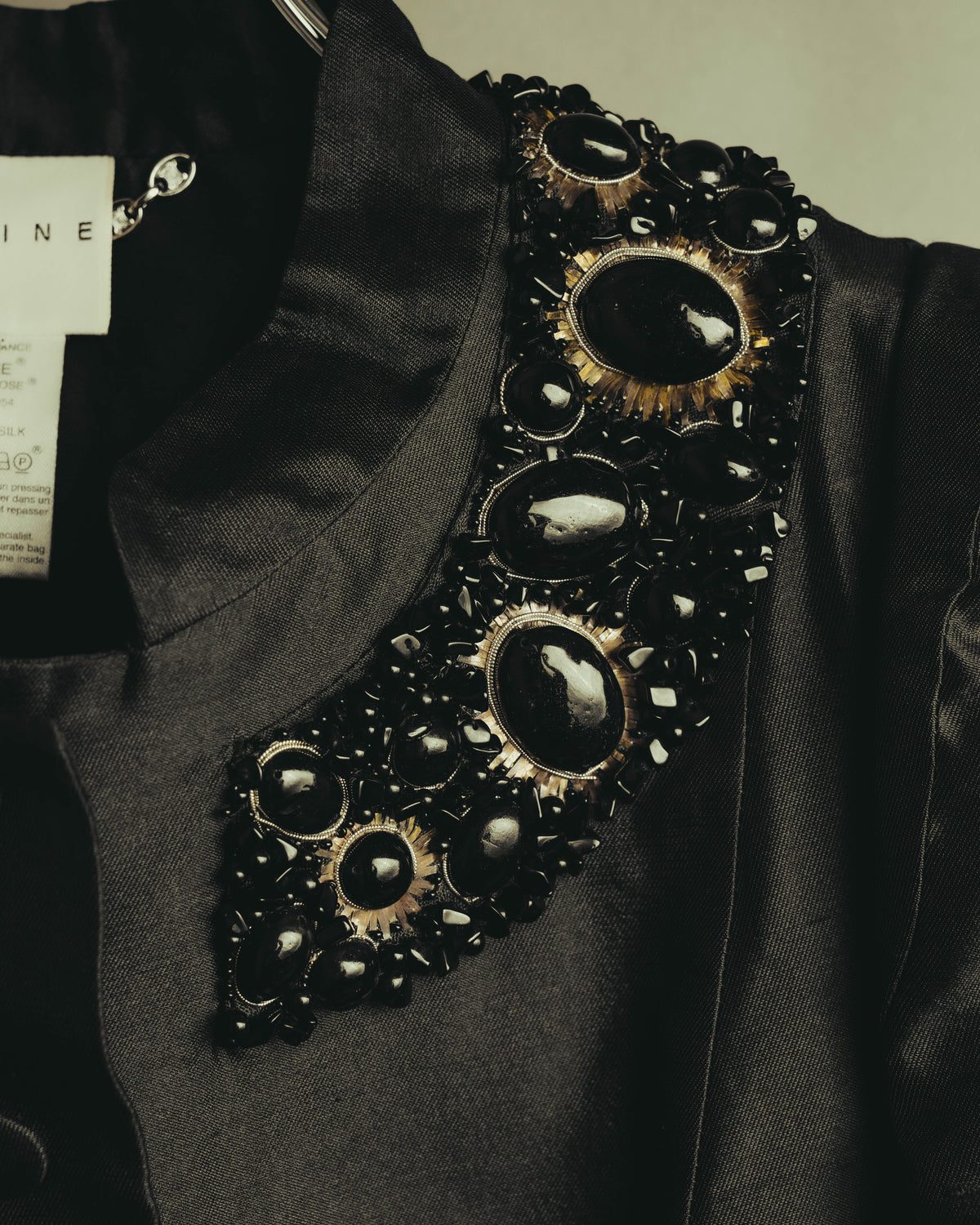 "CELINE" 00's Embellished silk coat